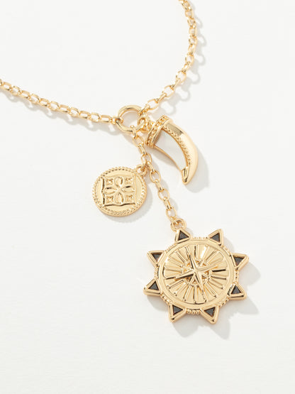 ["Sun Compass Lariat Necklace"]