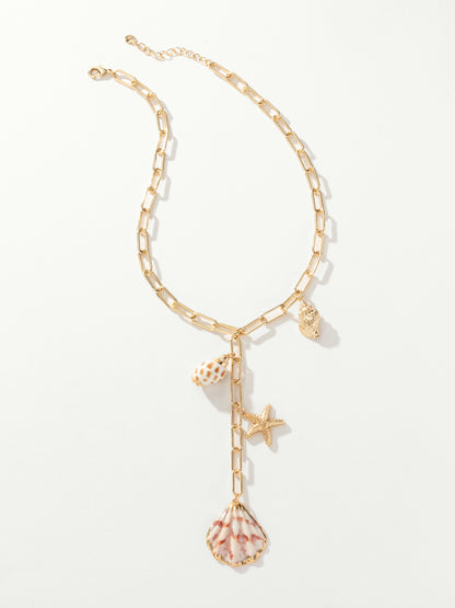 Seashore Shell Charm Necklace