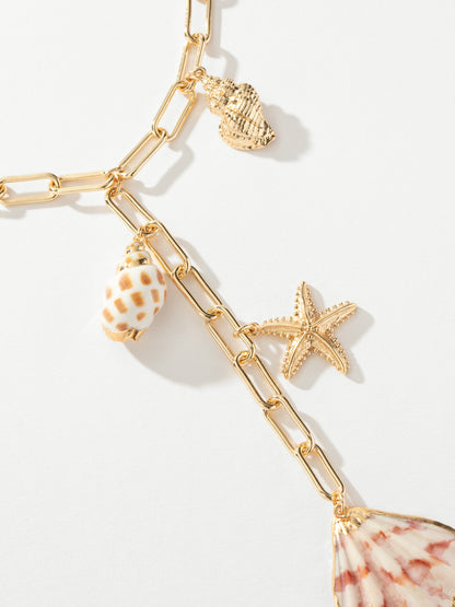 ["Seashore Shell Charm Necklace"]