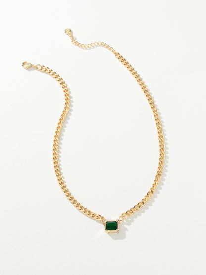 ["Spritz Gem And Chain Necklace"]