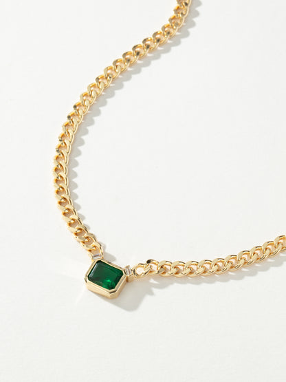 Spritz Gem And Chain Necklace