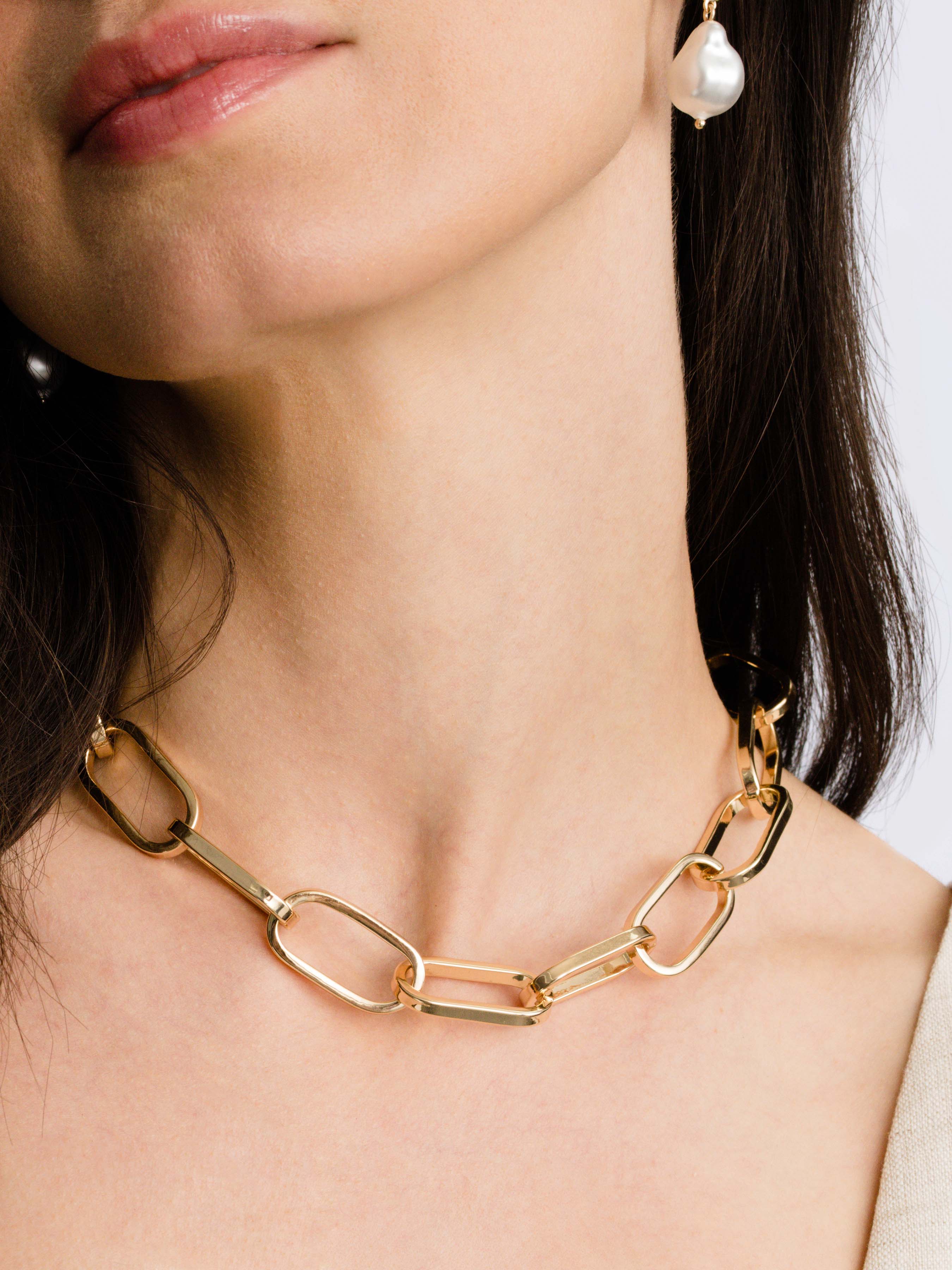 Statement Paperclip Chain Necklace in Gold | Uncommon James