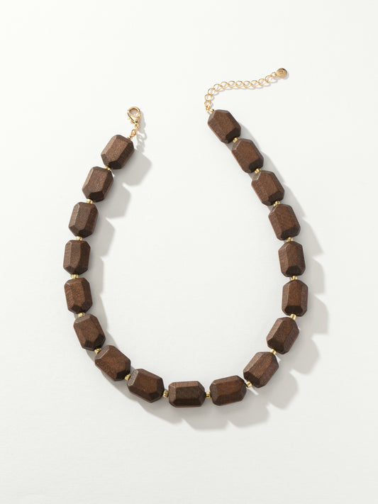 Tan Line Beaded Necklace