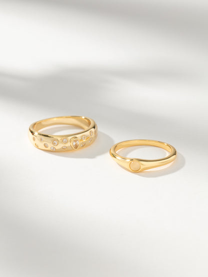 ["Aqua Ring Stack (Set of 2) ", " Gold ", " Product Image ", " Uncommon James"]