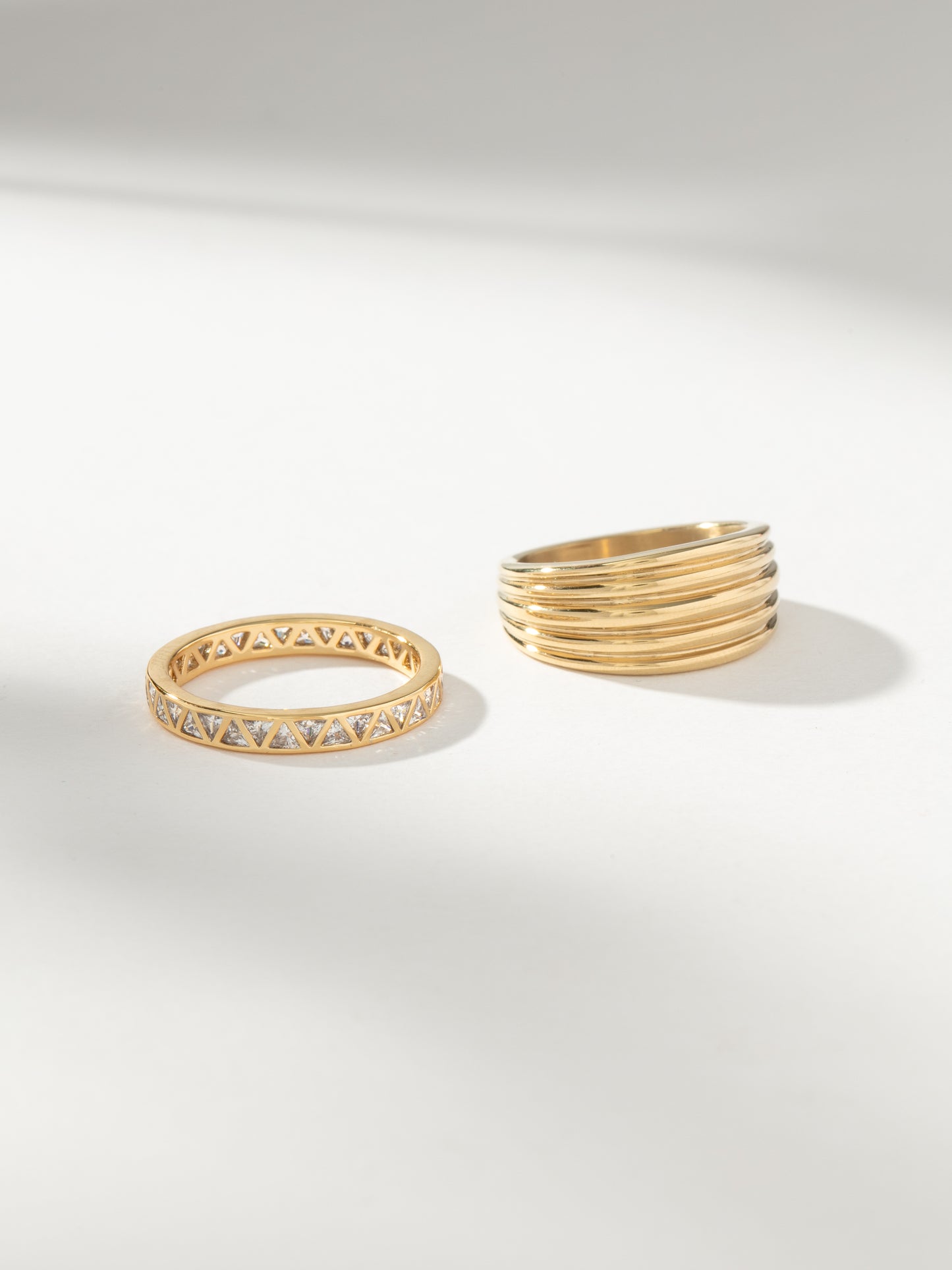 Chateau Statement Ring (Set of 2) | Gold | Product Image | Uncommon James