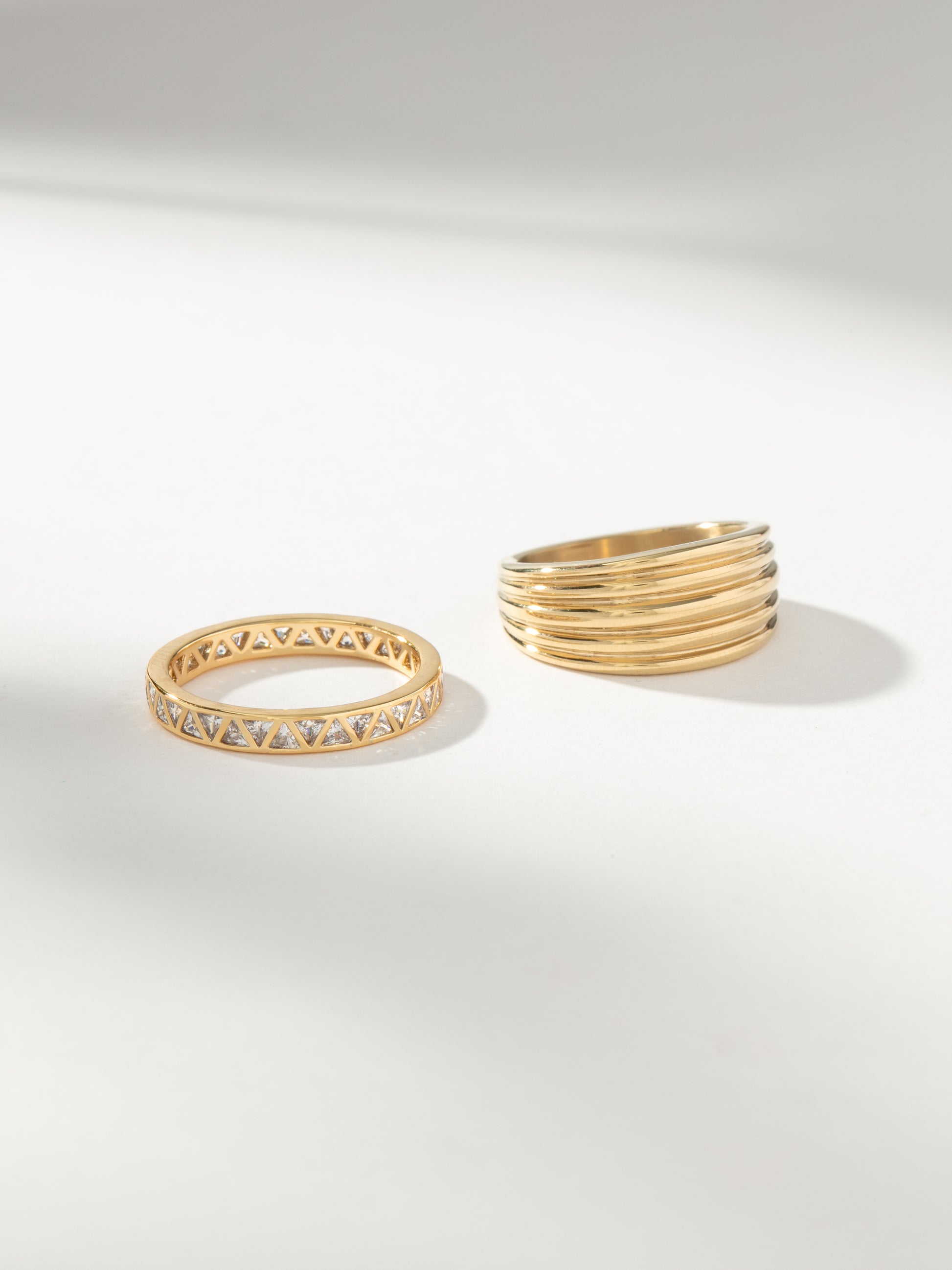 Chateau Statement Ring (Set of 2) | Gold | Product Image | Uncommon James