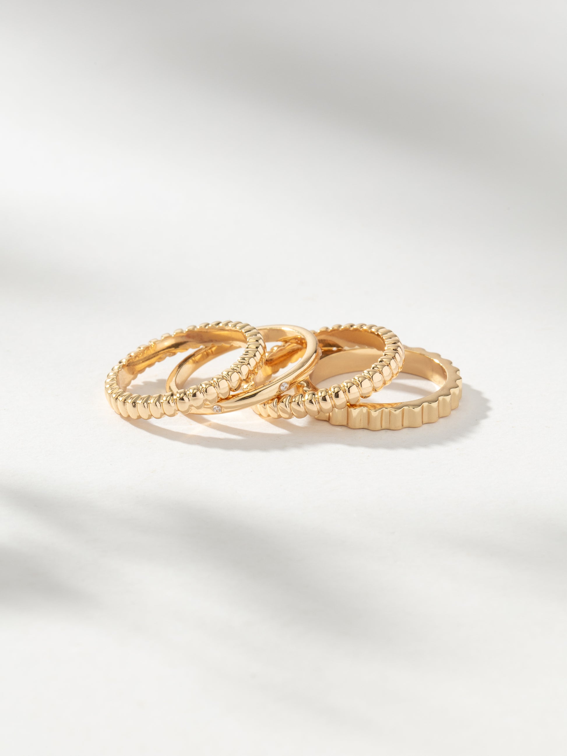High Tide Ring Stack (Set of 4) | Gold | Product Image | Uncommon James