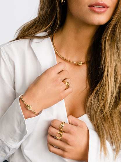 ["Lucky Horseshoe Ring ", " Gold ", " Model Image ", " Uncommon James"]