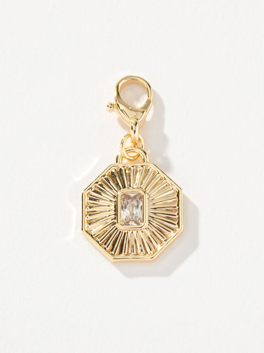 Birthstone Charm | Gold April | Product Detail Image | Uncommon James