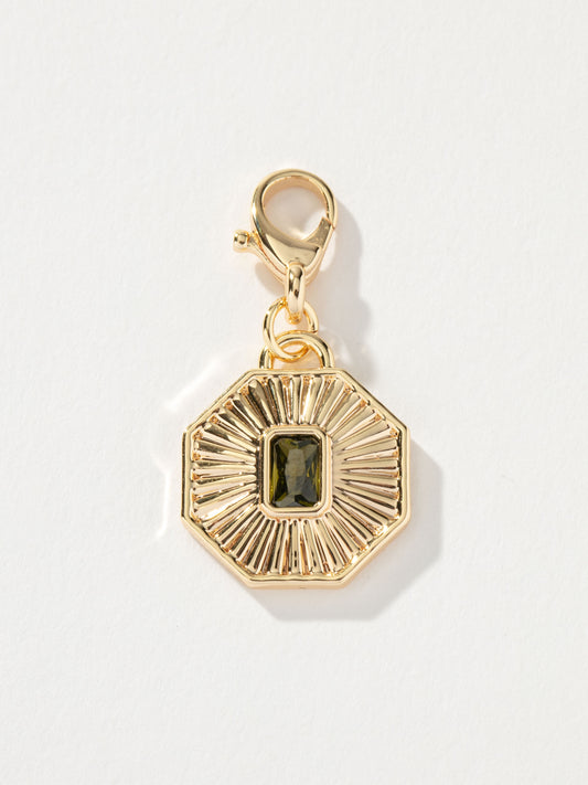 Birthstone Charm | Gold August | Product Detail Image | Uncommon James