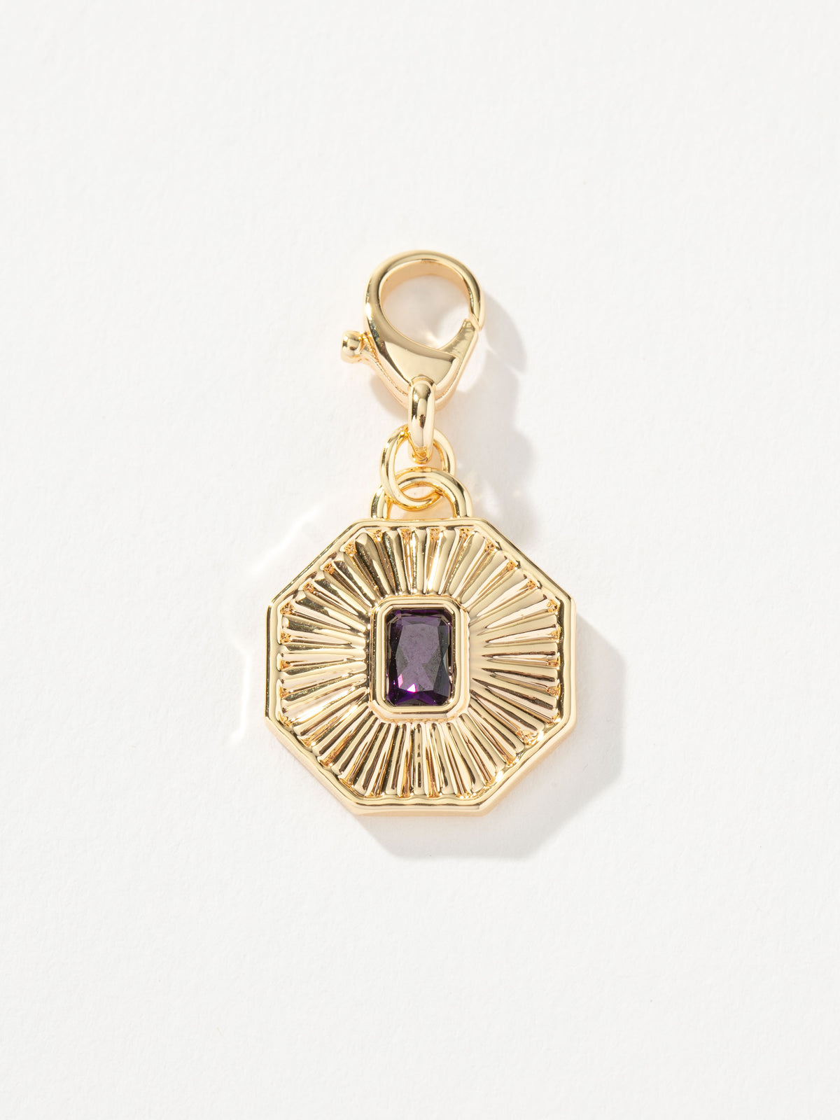 Birthstone Charm | Gold February | Product Detail Image | Uncommon James