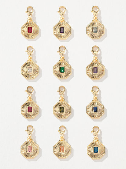 ["Birthstone Charm ", " Gold ", " Product Detail Image ", " Uncommon James"]