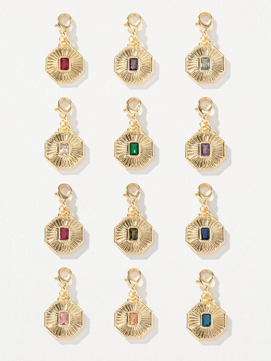 Birthstone Charm | Gold | Product Detail Image | Uncommon James