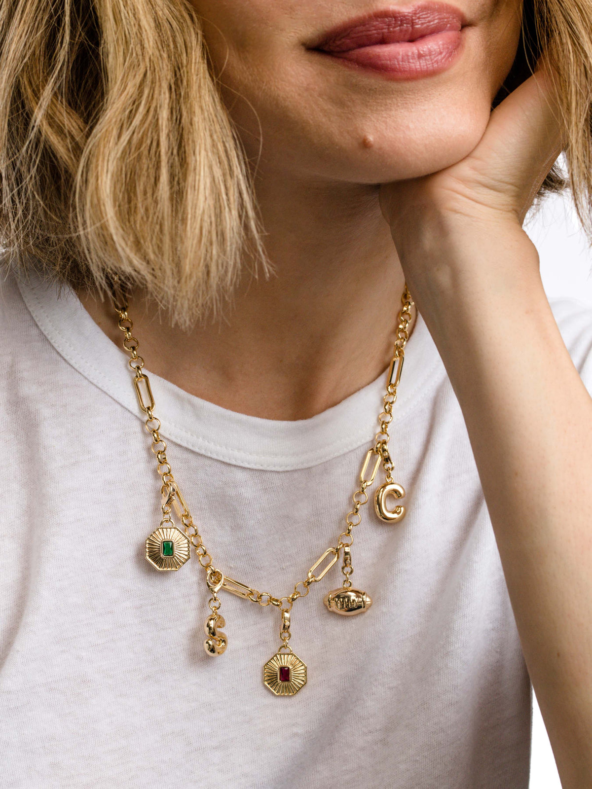 Birthstone Charm | Gold | Model Group Image | Uncommon James
