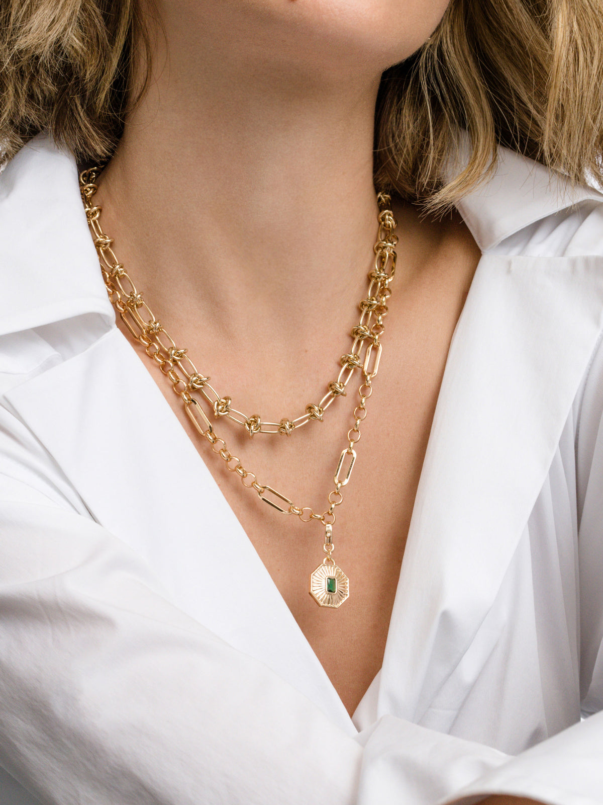 Birthstone Charm | Gold |Model Image | Uncommon James