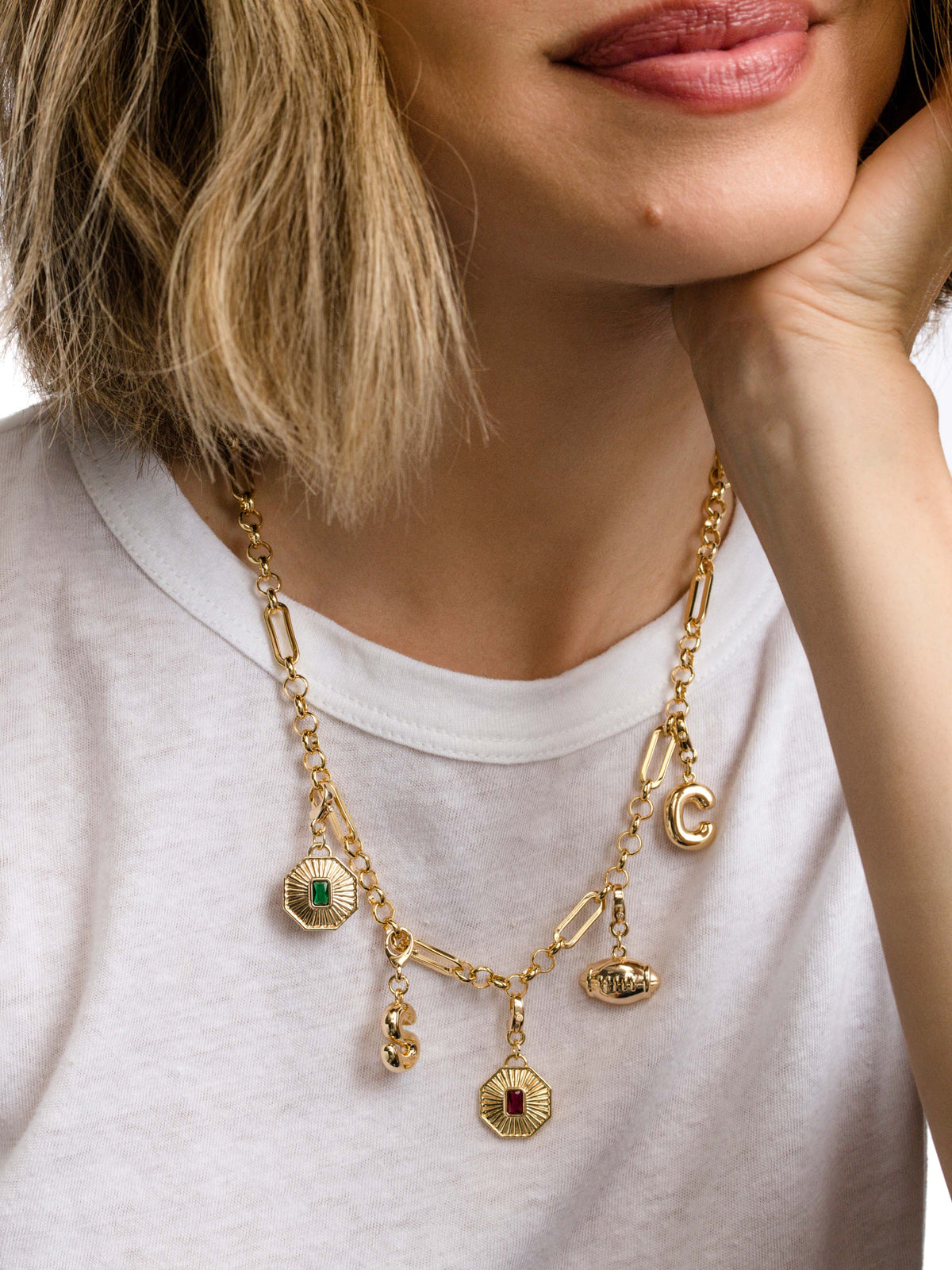 Birthstone Charm | Gold |Model Image | Uncommon James