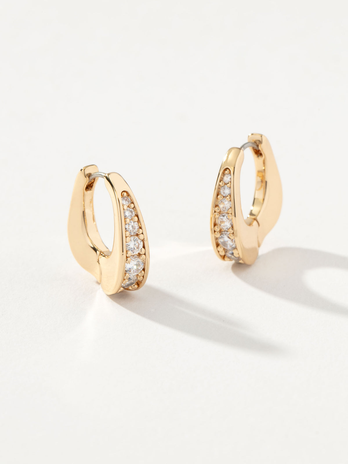 Julia Pavé Huggie Earrings