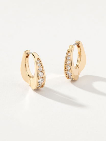 Julia Pavé Huggie Earrings