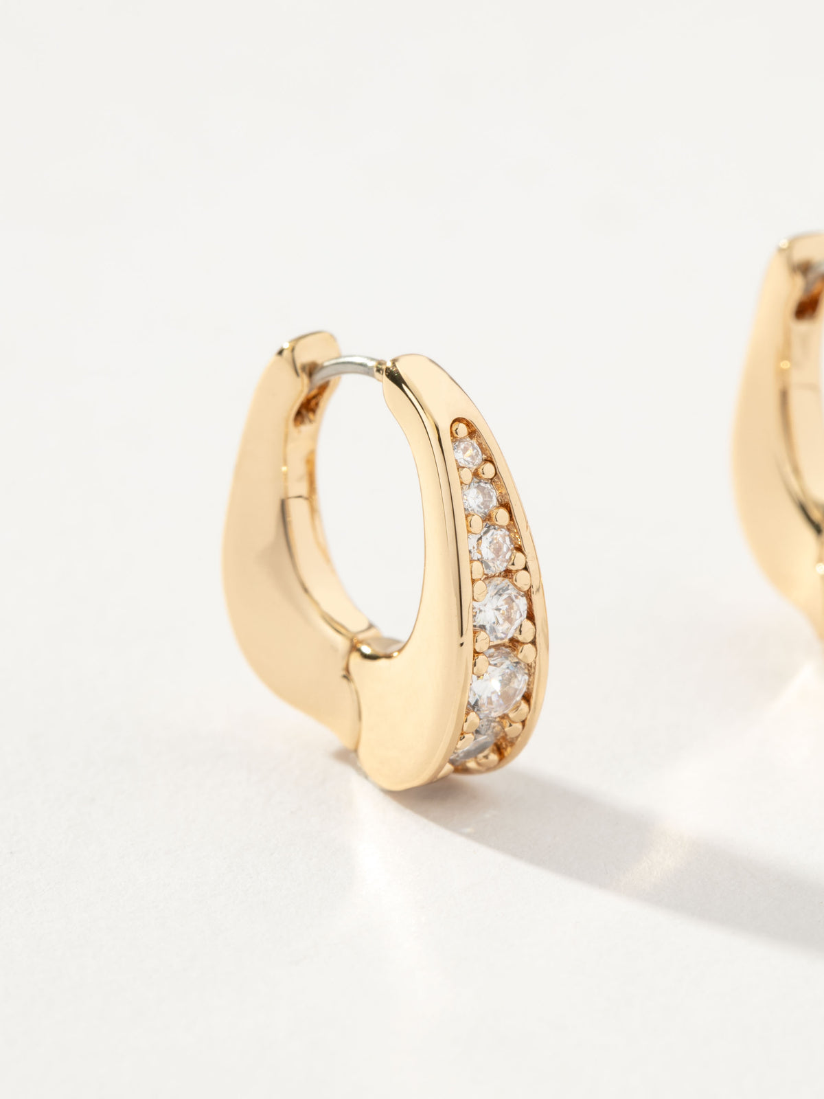 Julia Pavé Huggie Earrings