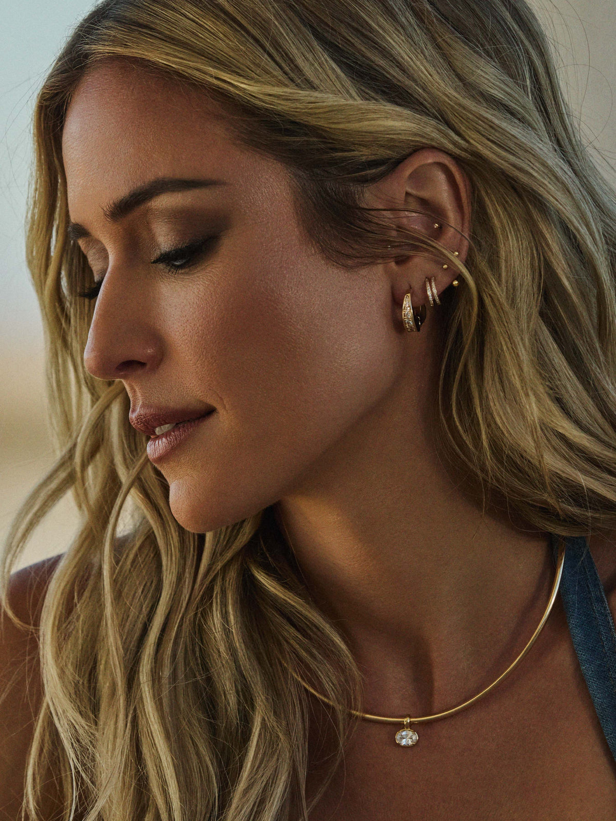 Julia Pavé Huggie Earrings