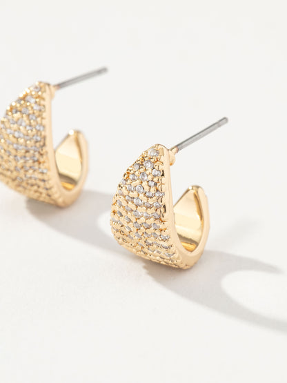 ["Mini Dawn Pavé Hoop Earrings"]