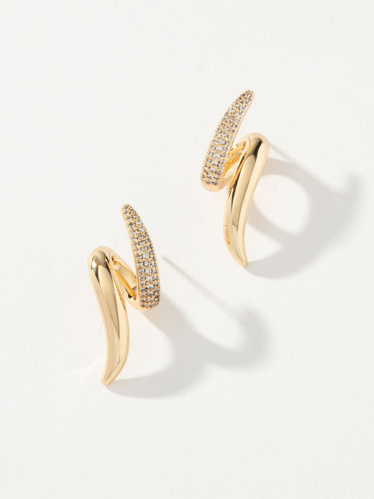 Rebel Pavé Earrings | Gold | Product Image | Uncommon James