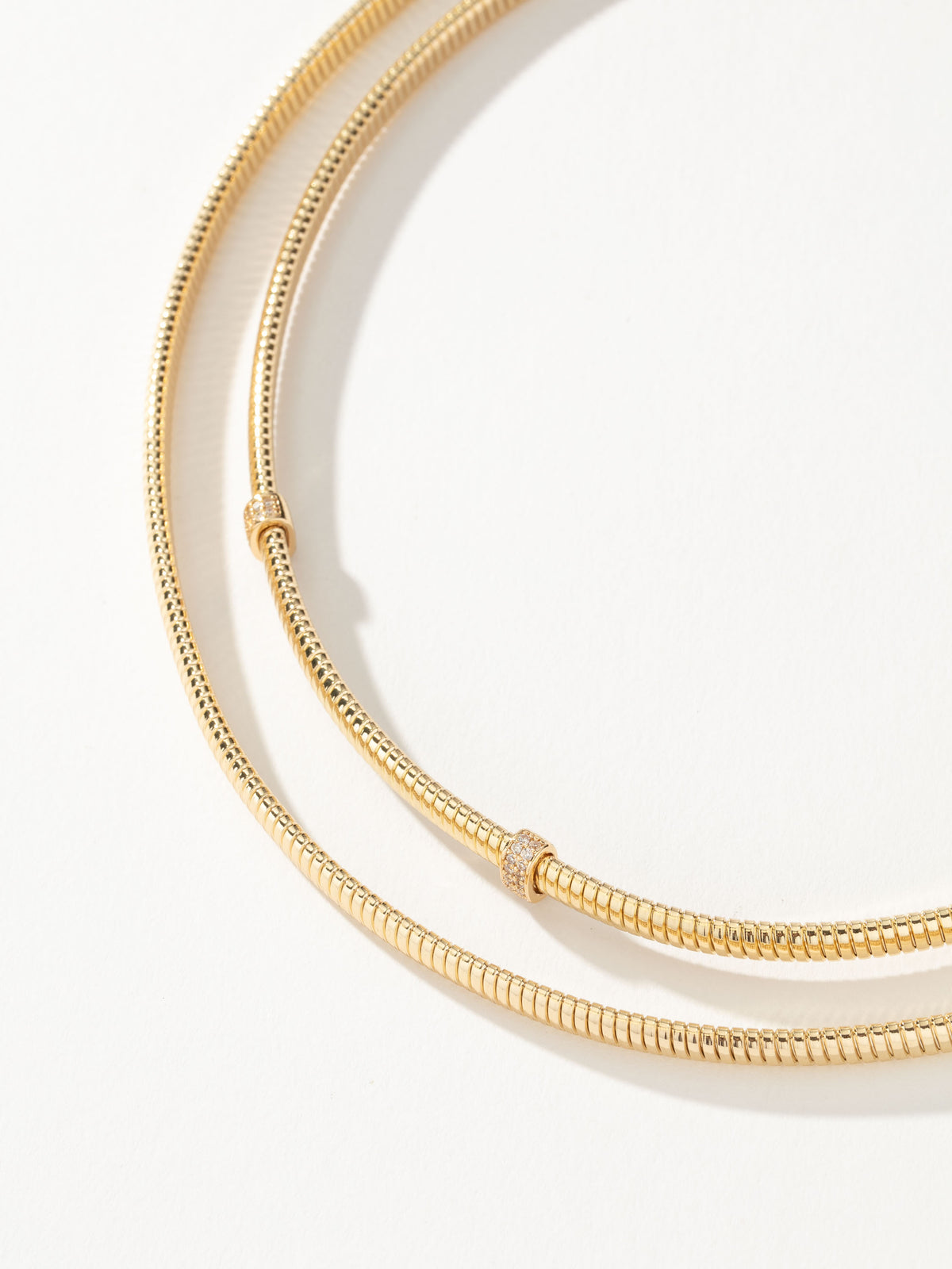 Live Fast Layered Omega Chain Necklace (Set of 2)