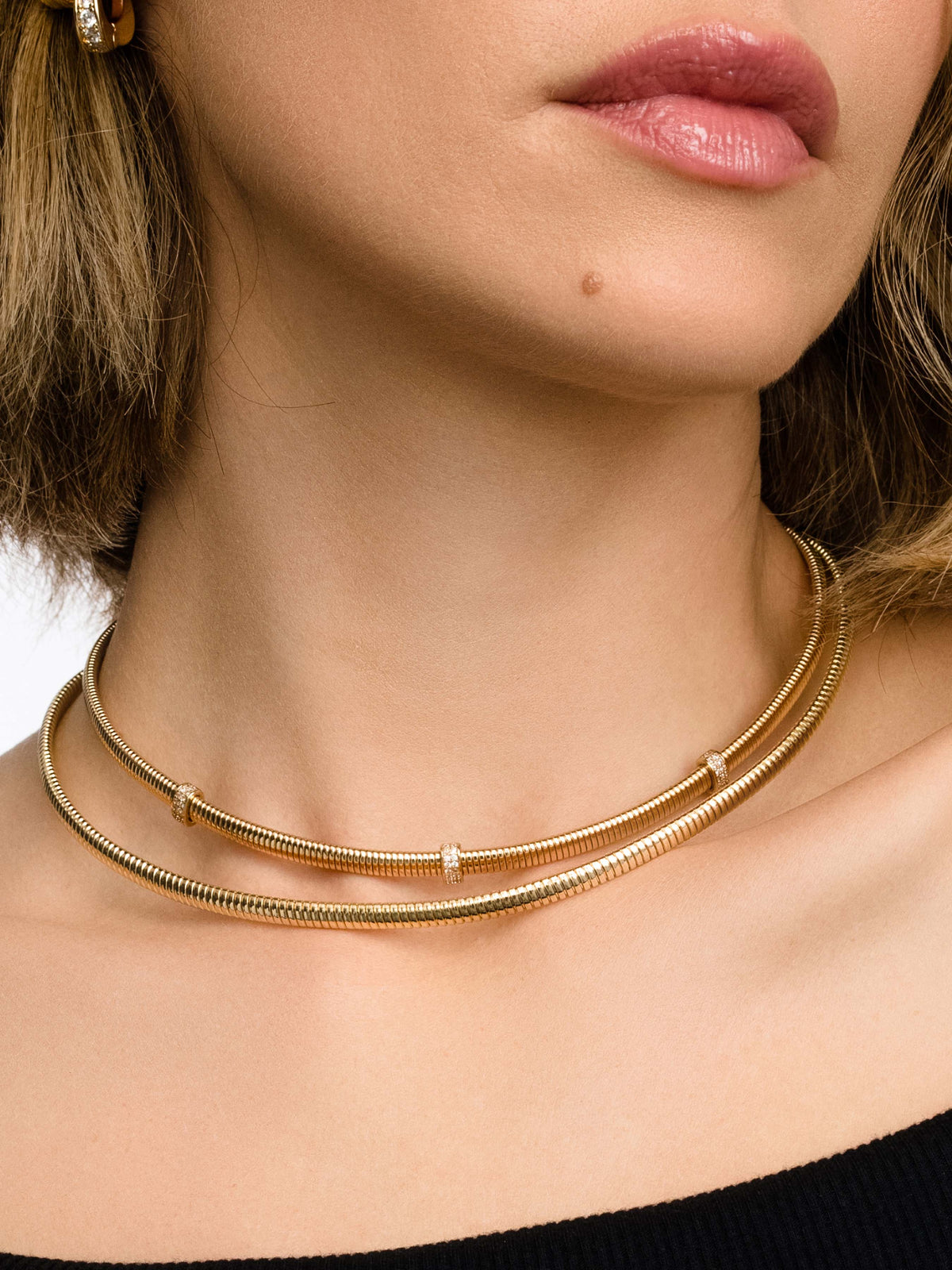 Live Fast Layered Omega Chain Necklace (Set of 2)