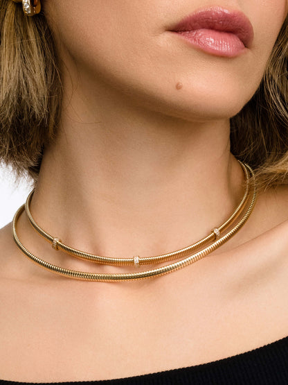 Live Fast Layered Omega Chain Necklace (Set of 2)