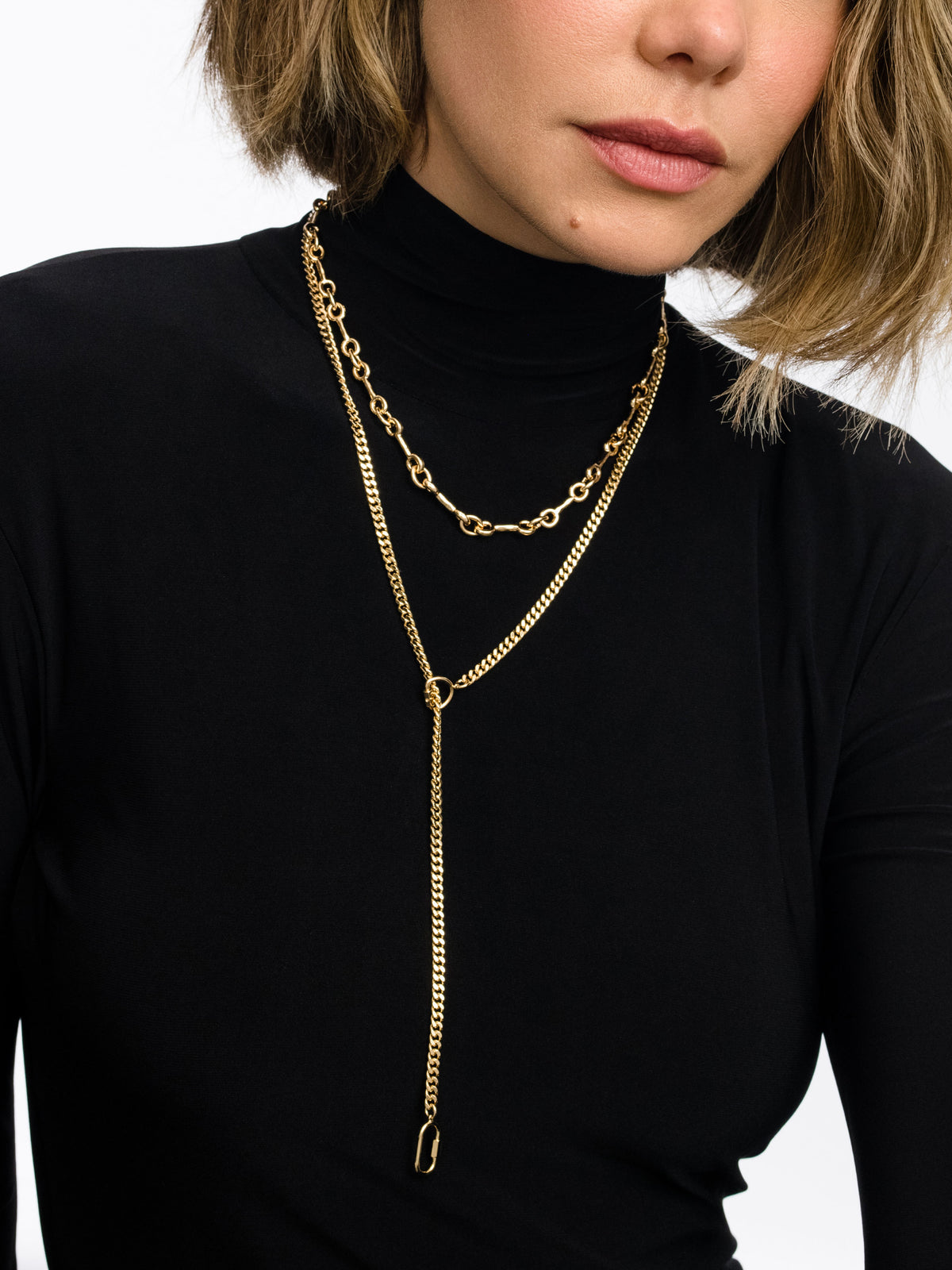 Open Air Chain Lariat Necklace