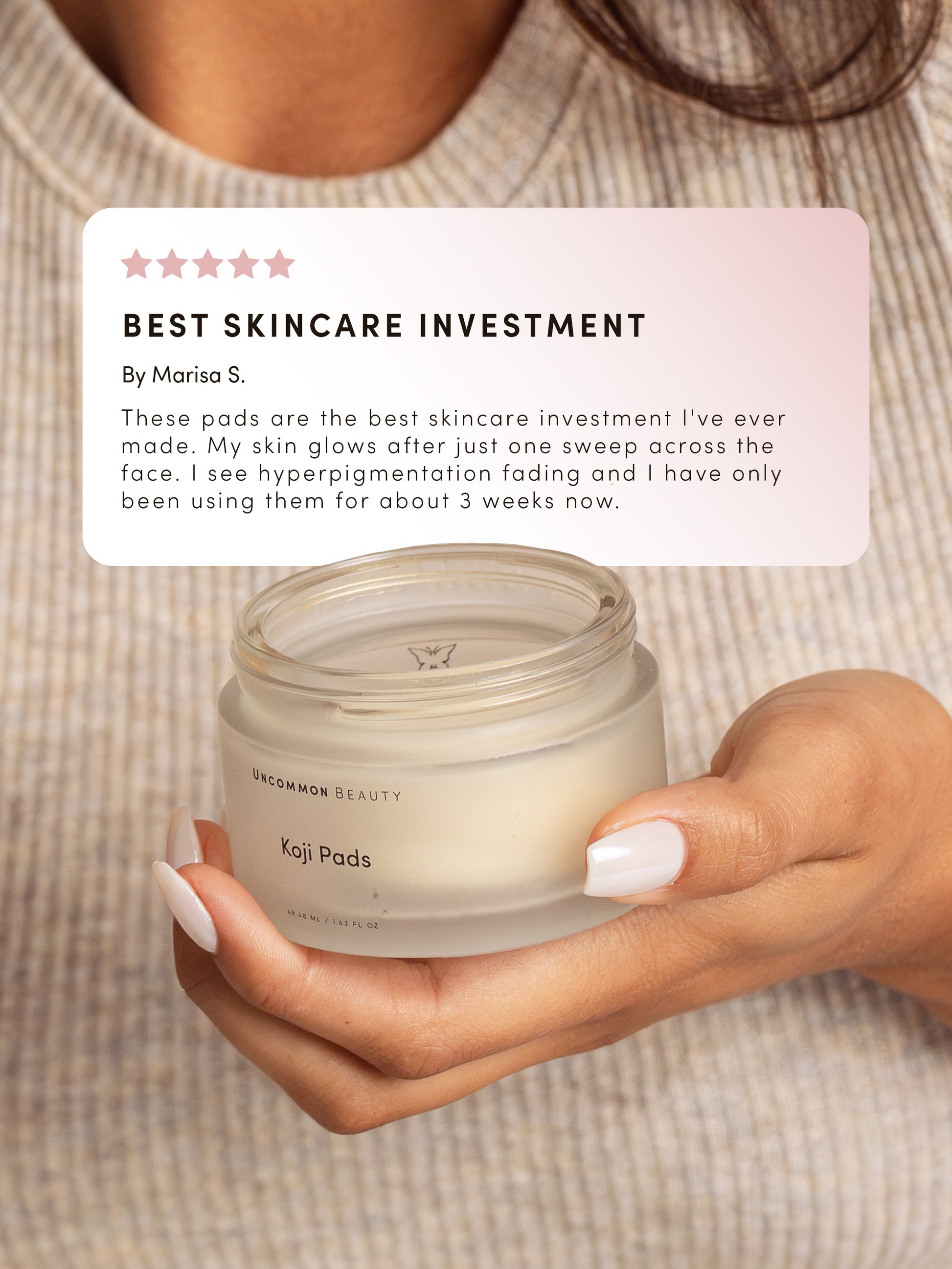 Koji Pads | 48 ml // 1.62 fl oz | Review Image | Uncommon Beauty