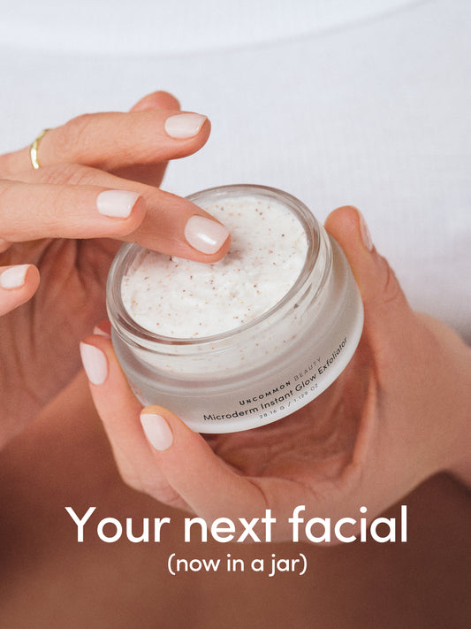 Microderm Instant Glow Exfoliator | 28.16 g / 1.129 oz | Tight Image | Uncommon Beauty
