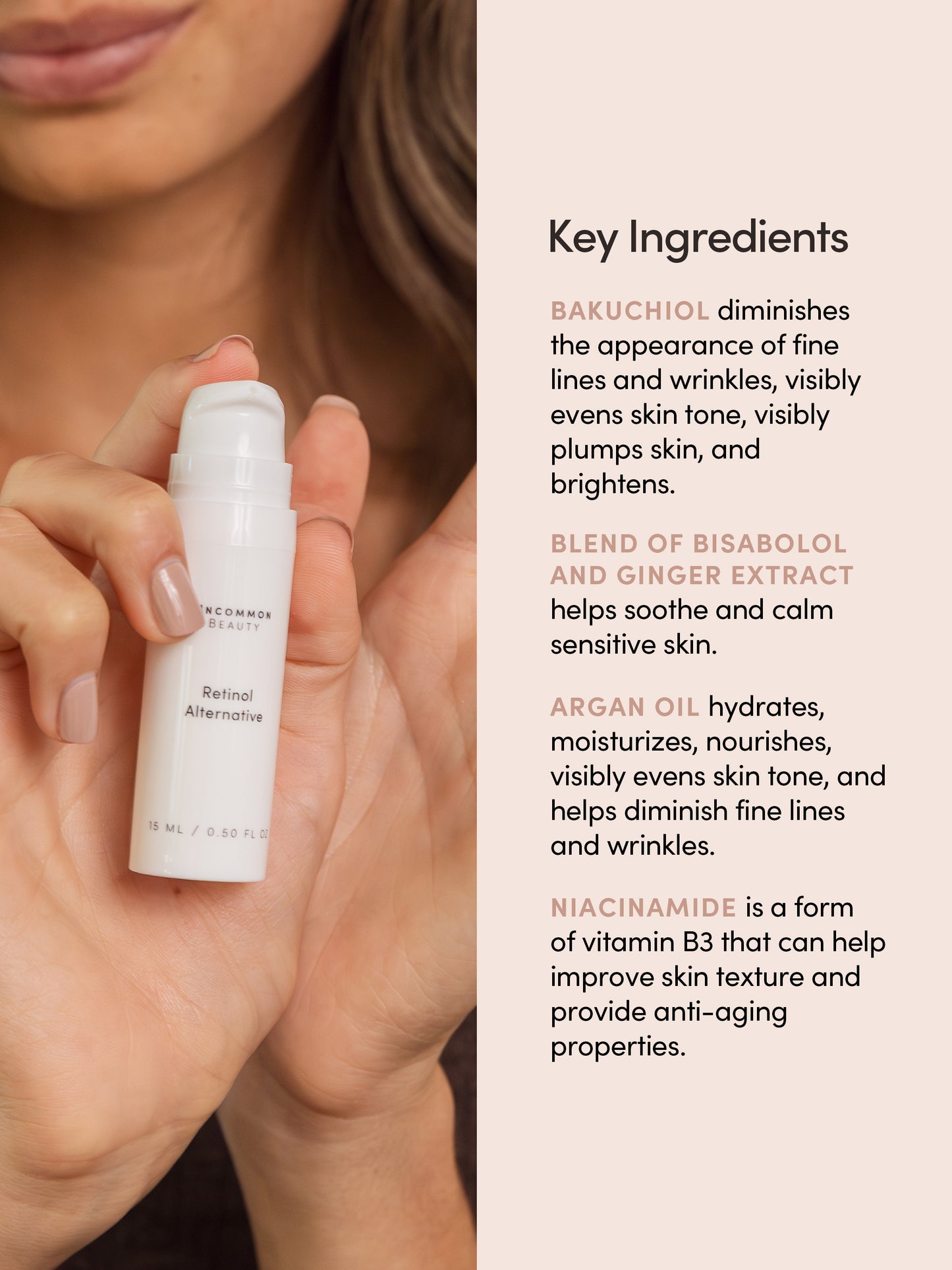 Retinol Alternative | Travel / .50 fl oz | Ingredient Image | Uncommon Beauty