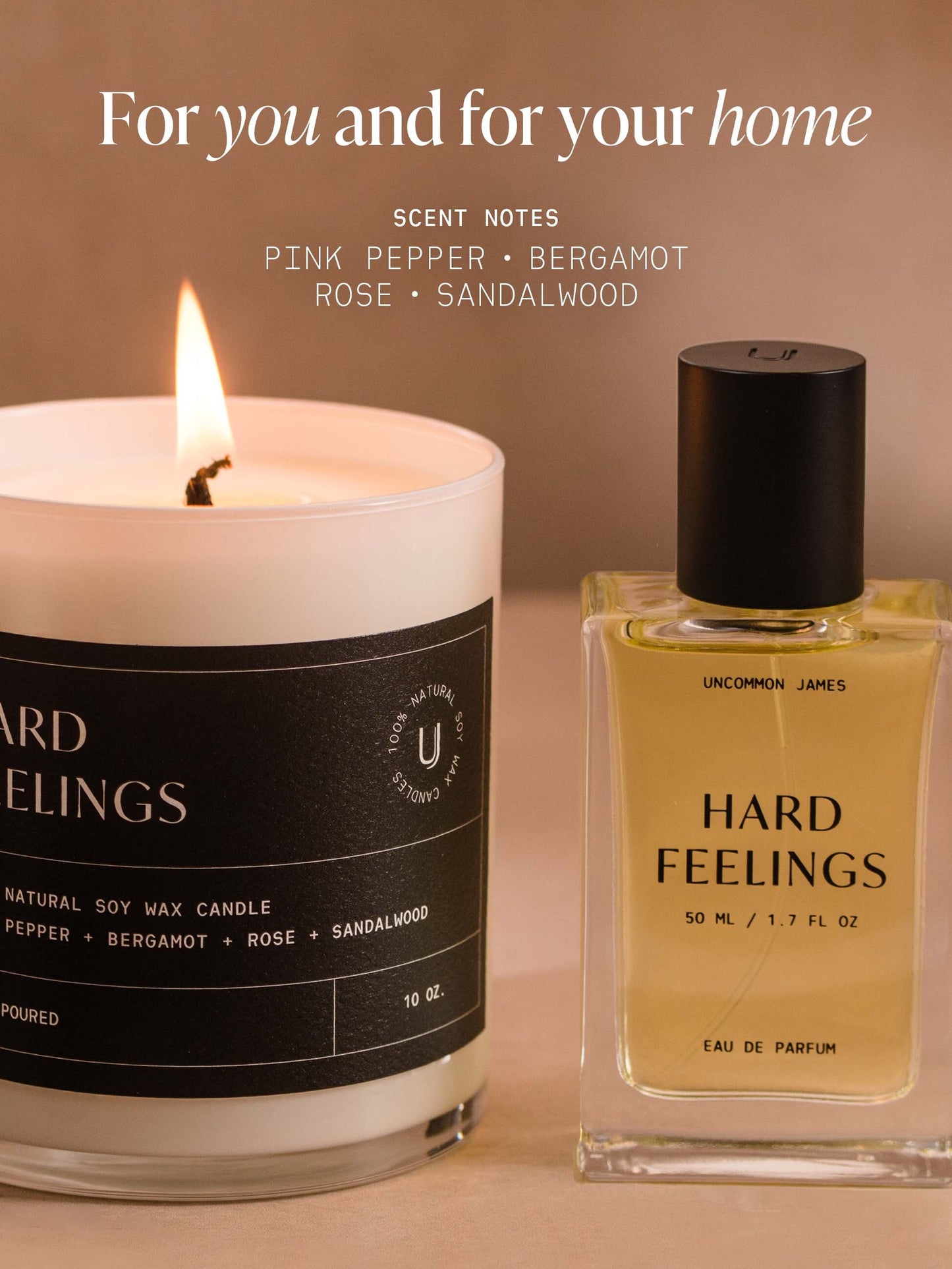 Hard Feelings Fragrance and Candle Duo | Product Image | Uncommon James