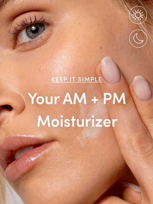 Enhanced Daily Water Cream | Full Size / 1.76 fl oz | Model Image | Uncommon Beauty | Keep it simple | Your AM + PM Moisturize