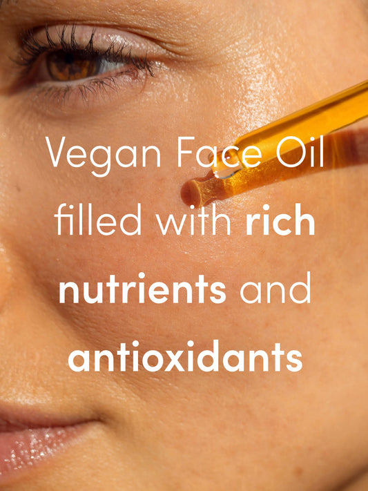 Face Oil | 30 ml // 1 fl oz | Campaign Image | Uncommon Beauty | Vegan Face Oil filled with rich nutrients and antioxidants