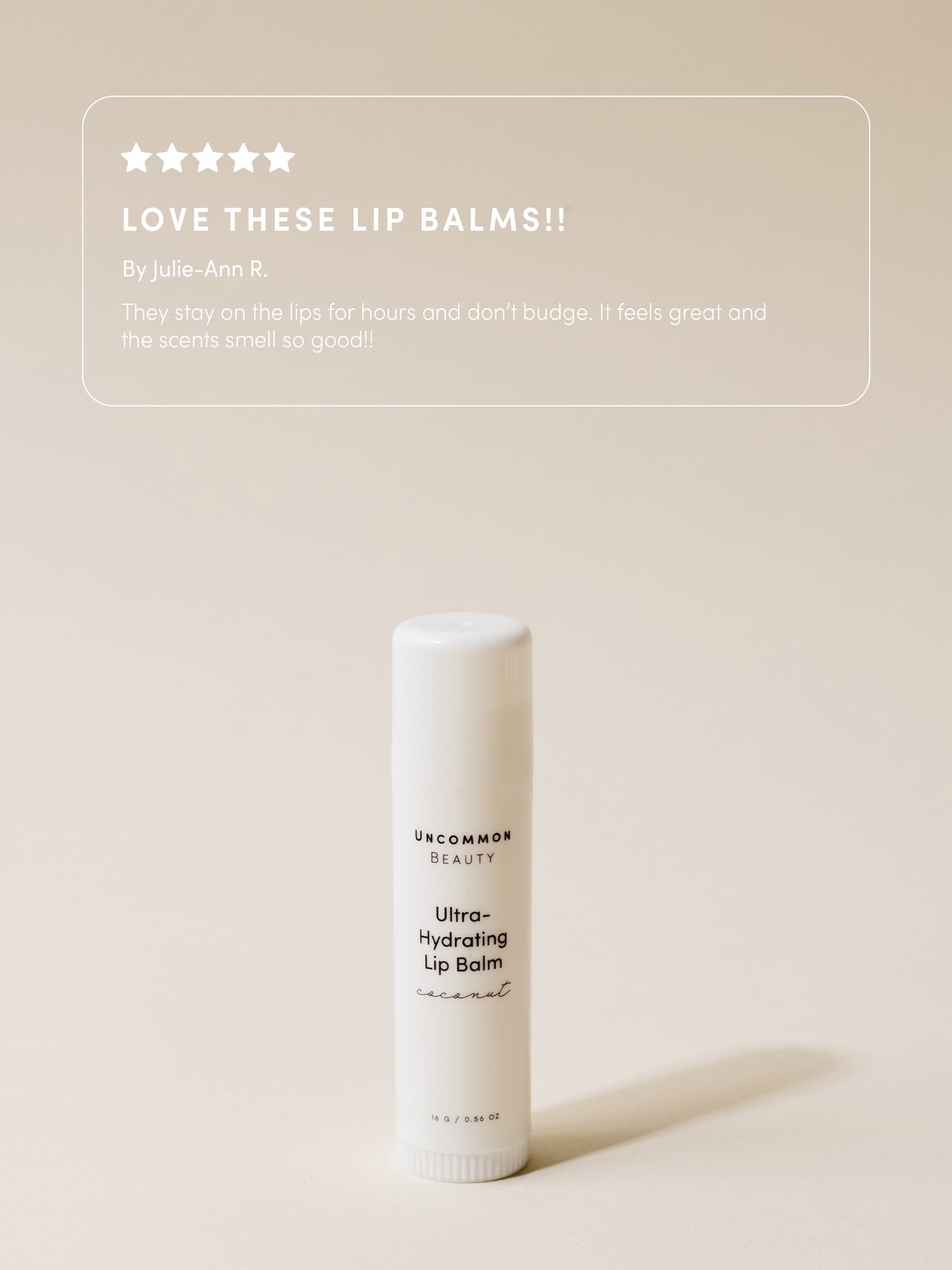 Ultra Hydrating Lip Balm | Mango / .56 OZ | Review Image | Uncommon Beauty | Love these lip balms!! By Julie-Ann R. They stay on the lips for hours and don't budge. It feels great and the scents smell so good!!