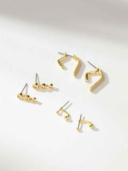 All Ego Earring Set | Gold | Product Image | Uncommon James