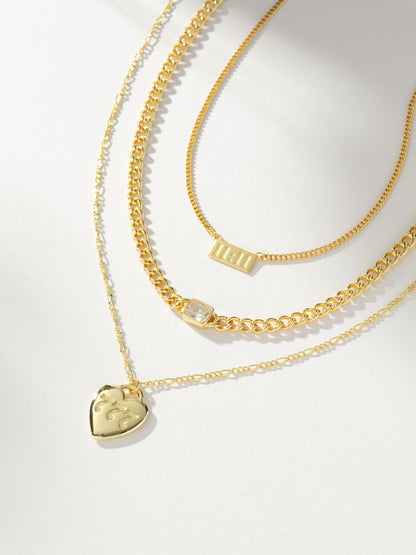 ["Lucky Girl Necklace Stack ", " Gold ", " Product Image ", " Uncommon James"]