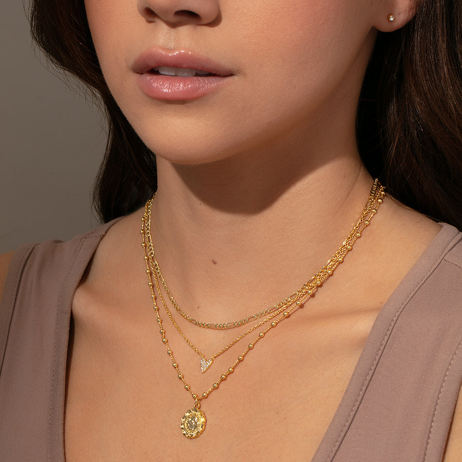 Atocha Love Necklace Set | Gold | Model Image | Uncommon James