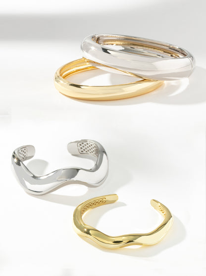 ["Chic Mixed Metal Bracelet Stack ", " Mixed ", " Product Images ", " Uncommon James"]