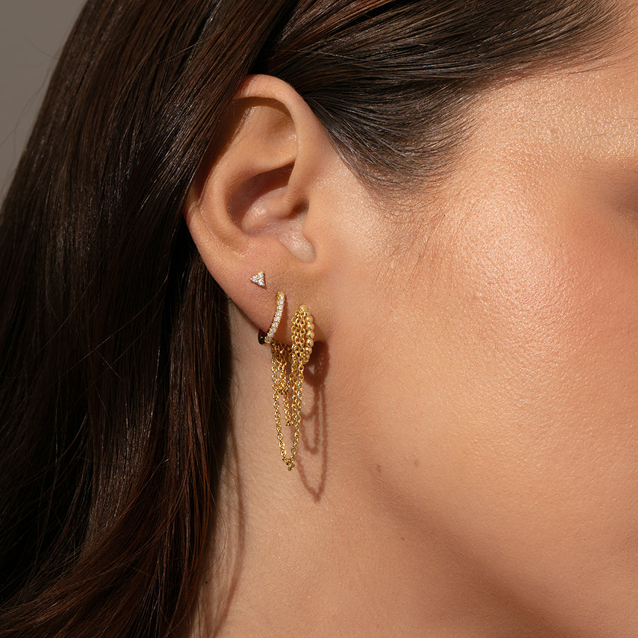 Daily Essentials Earring Set | Gold | Model Image | Uncommon James