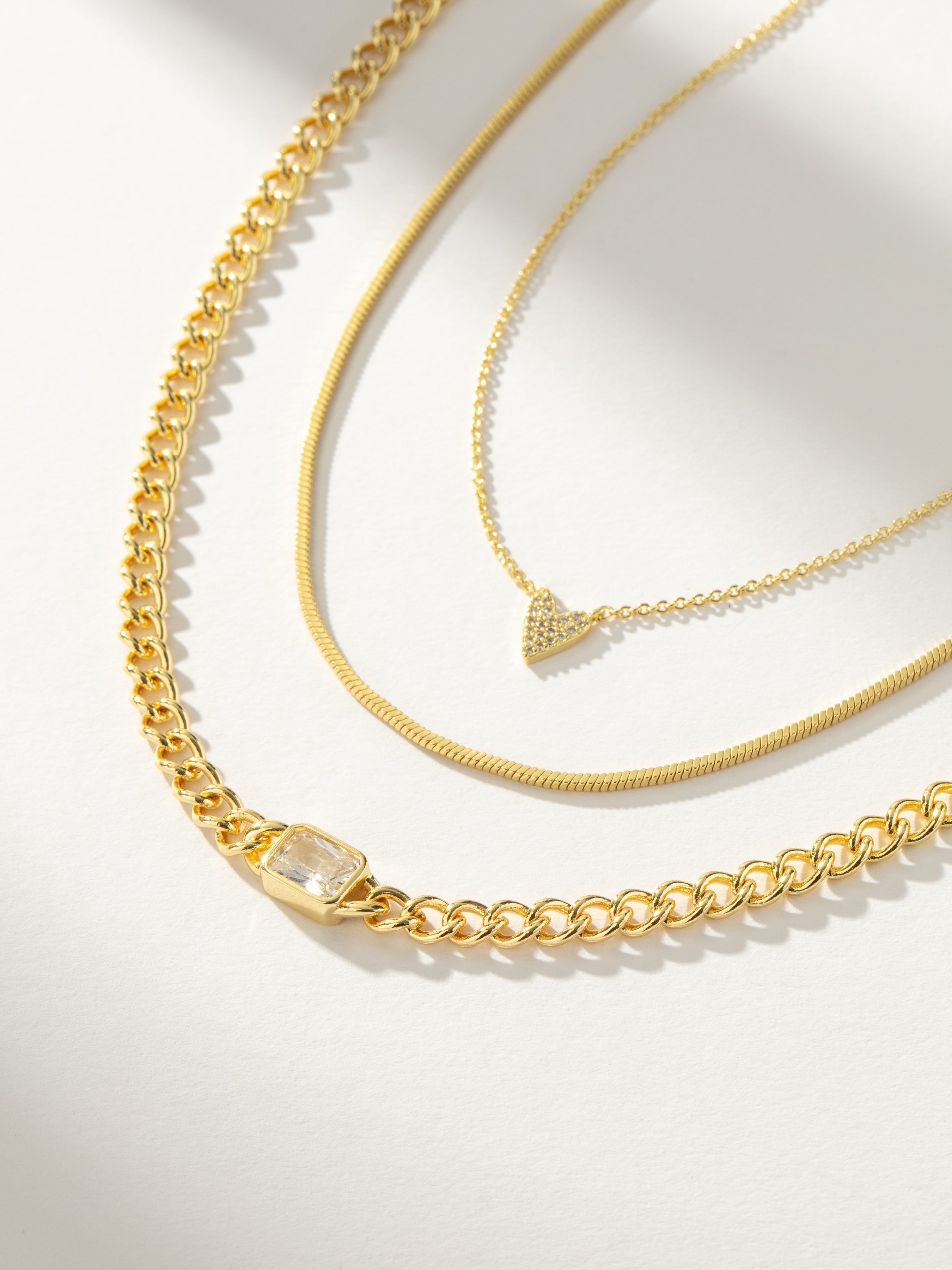 期間限定　美品　NICENESS GRAHAM Essential Chains Necklace Stack | Gold Necklace Set