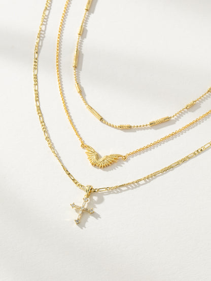 ["Sent From Above Necklace Stack ", " Gold ", " Product Image ", " Uncommon James"]