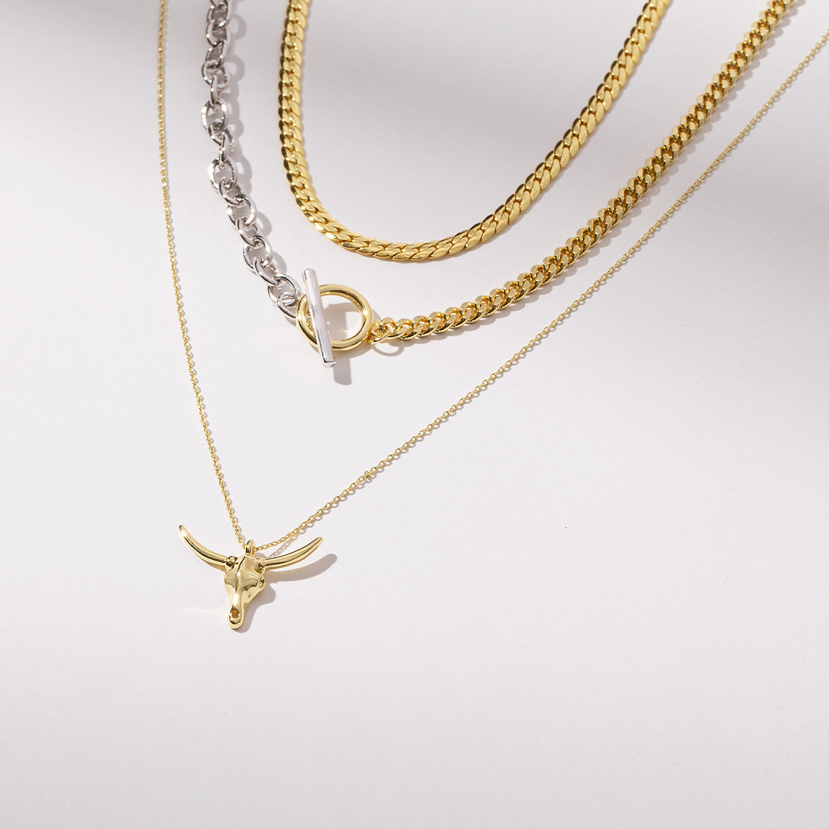 Layered up Necklace Set | Gold | Product Image | Uncommon James