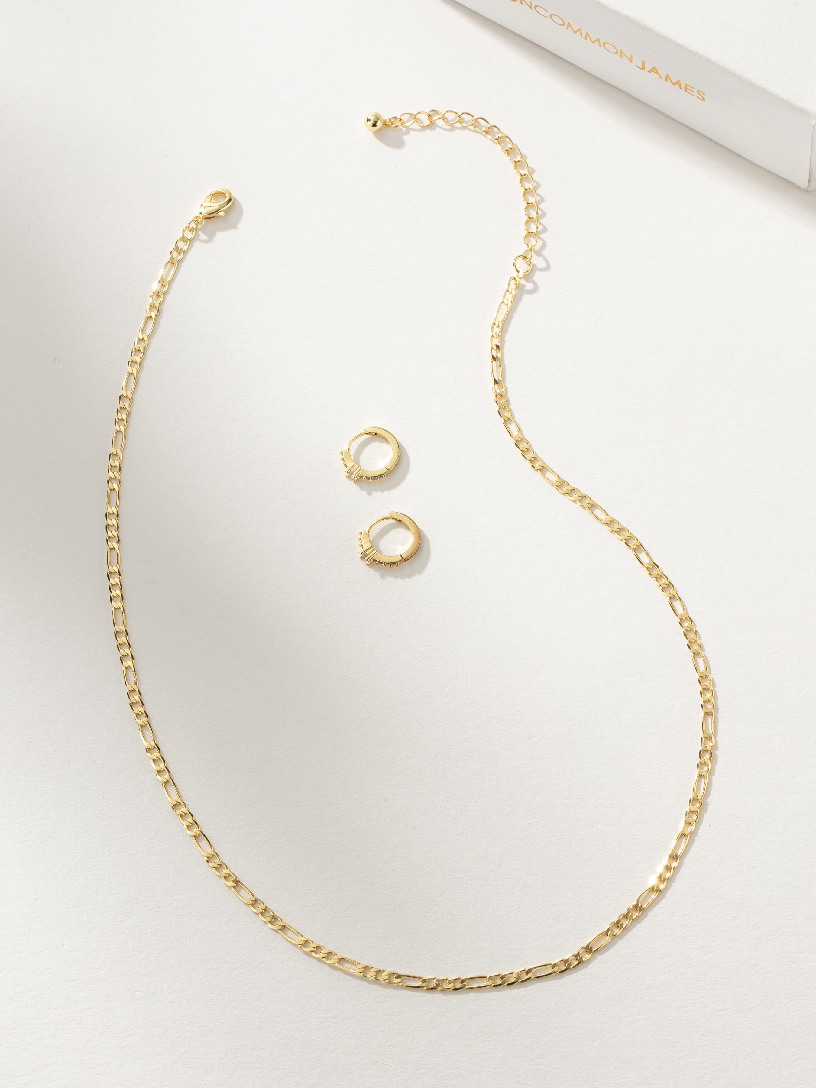 Minimal Gold Jewelry Set Necklace and Earring Set Uncommon James