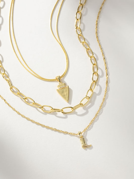 Out West Necklace Stack | Gold | Campaign Image | Uncommon James