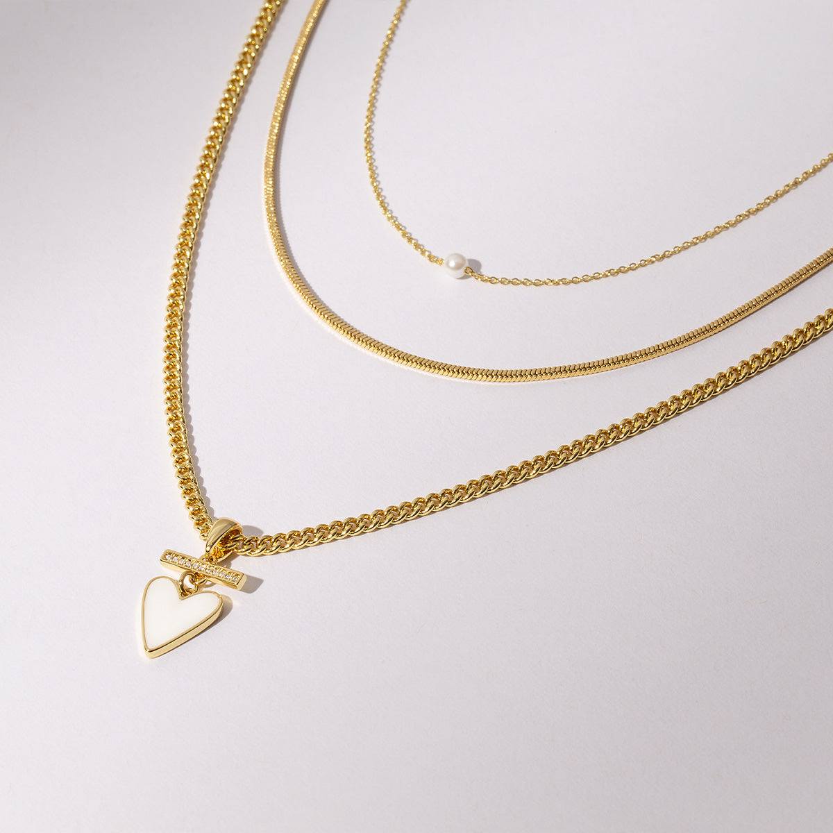 Pearl Love Necklace Set | Gold | Product Image | Uncommon James
