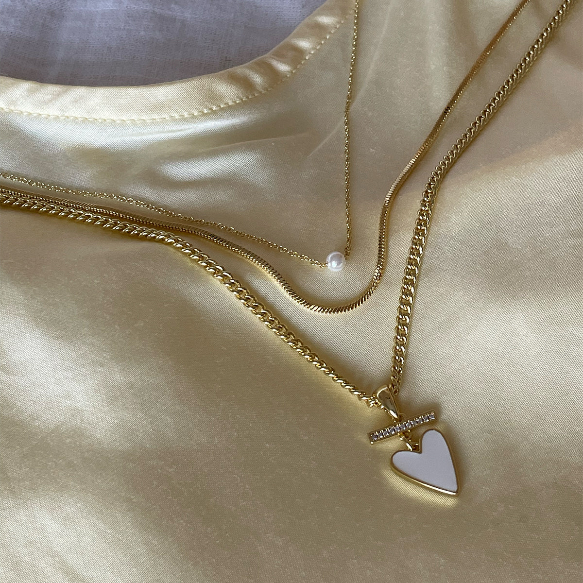 Pearl Love Necklace Set | Gold | Lifestyle Image | Uncommon James