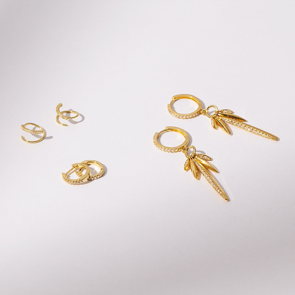 Rocker Earring Set | Gold | Product Image | Uncommon James